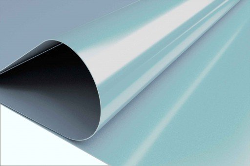 Light icy blue stretch ceiling film