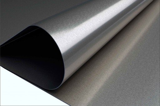Metallic grey stretch ceiling film