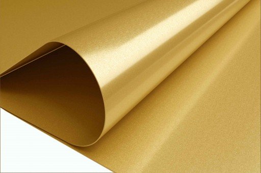 Bright gold stretch ceiling film