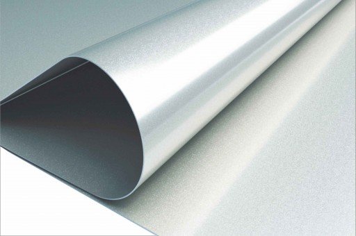 Silver-white pearlescent stretch ceiling film