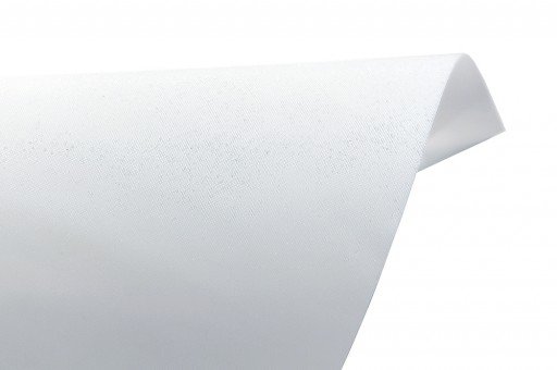 Translucent stretch ceiling film with soft light diffusion